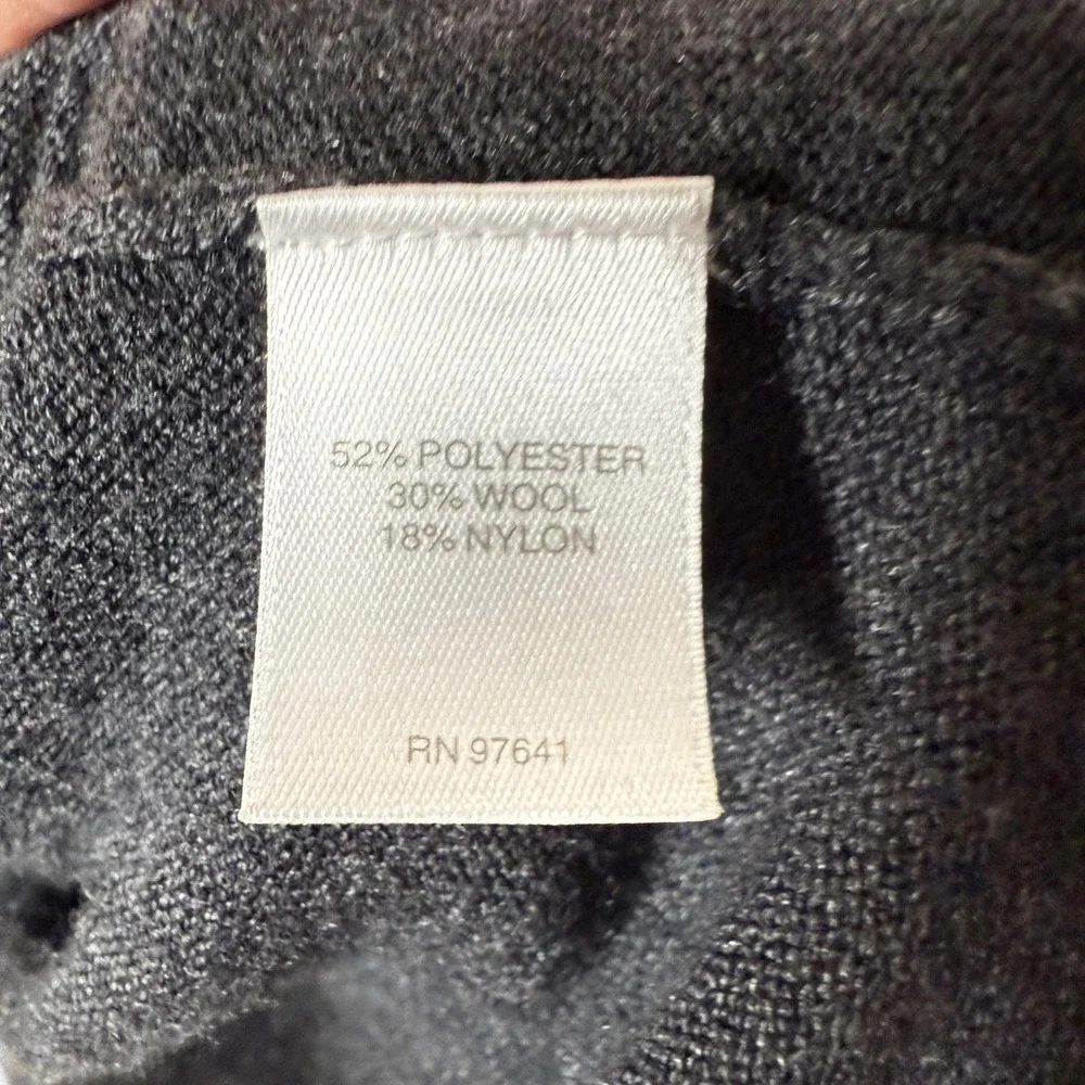 J. Jill Women's‎ Gray Wool Blend Long Sleeve Knit longline Duster Pockets Sz M